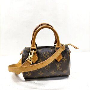 Louis Vuitton LV Hand Bag Mini Speedy Dark Brown Monogram 970-081525